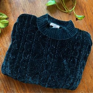 Ms. Maggie Dark Green Chenille Sweater